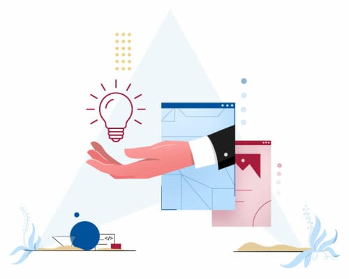 Vector image illustrating new ideas & development