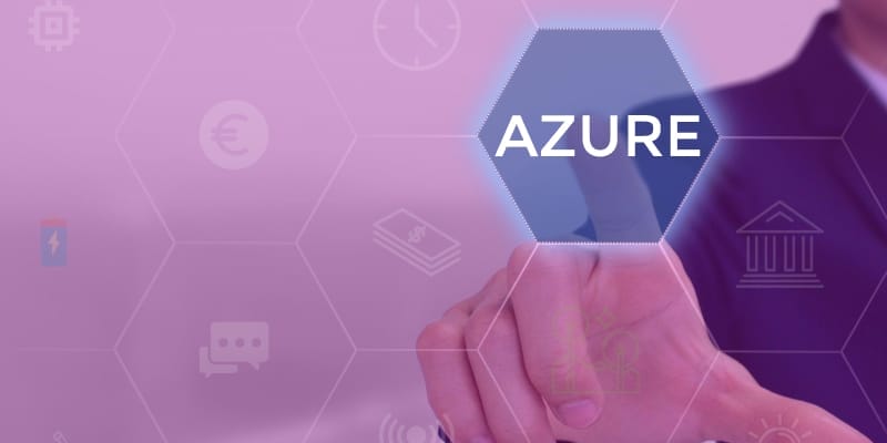 A developer touches AZURE on virtual screen illustrates the guide to Azure data factory for beginners.
